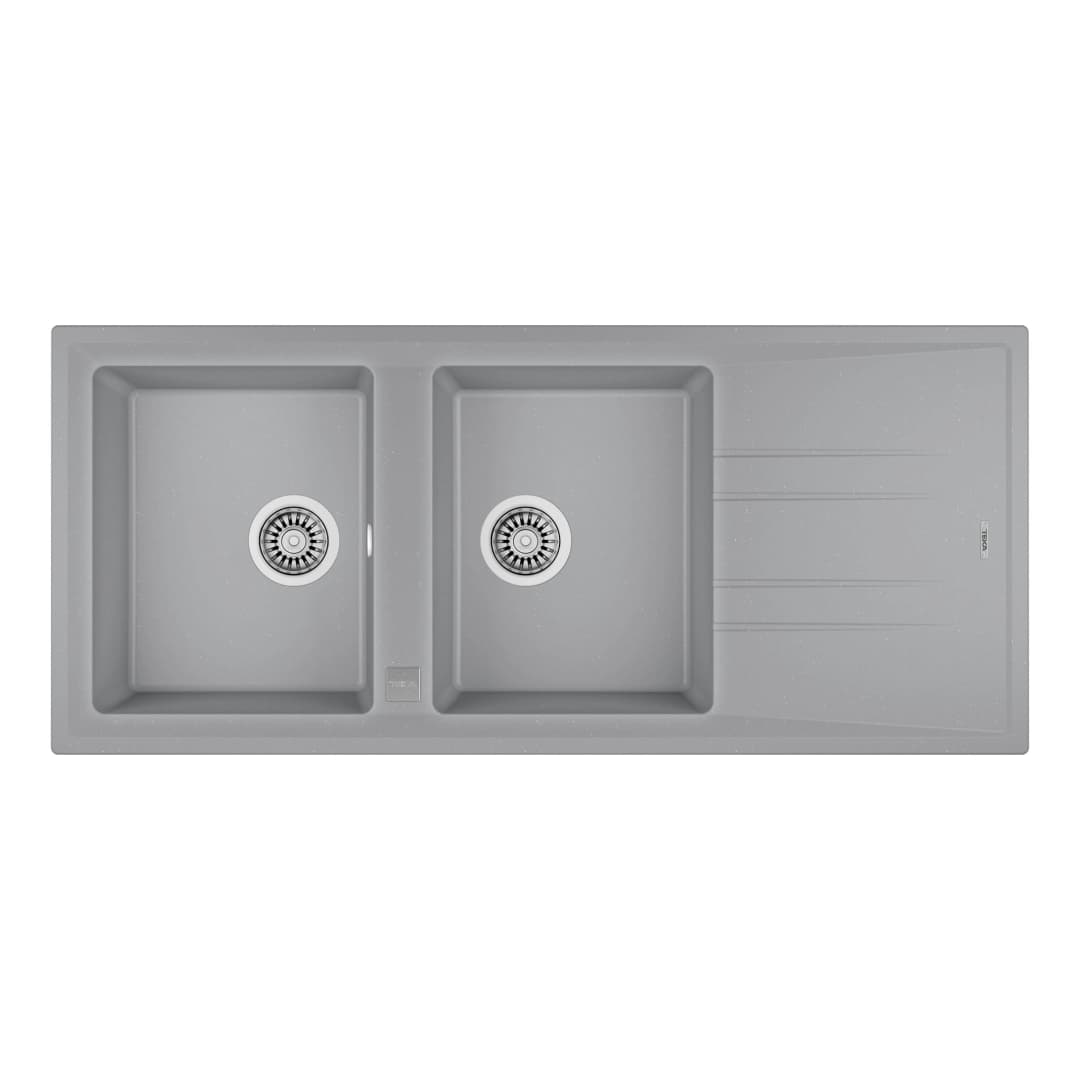 Lavaplatos Stone 2 Cubetas Y Escurridor Granito 510x1160x200 mm