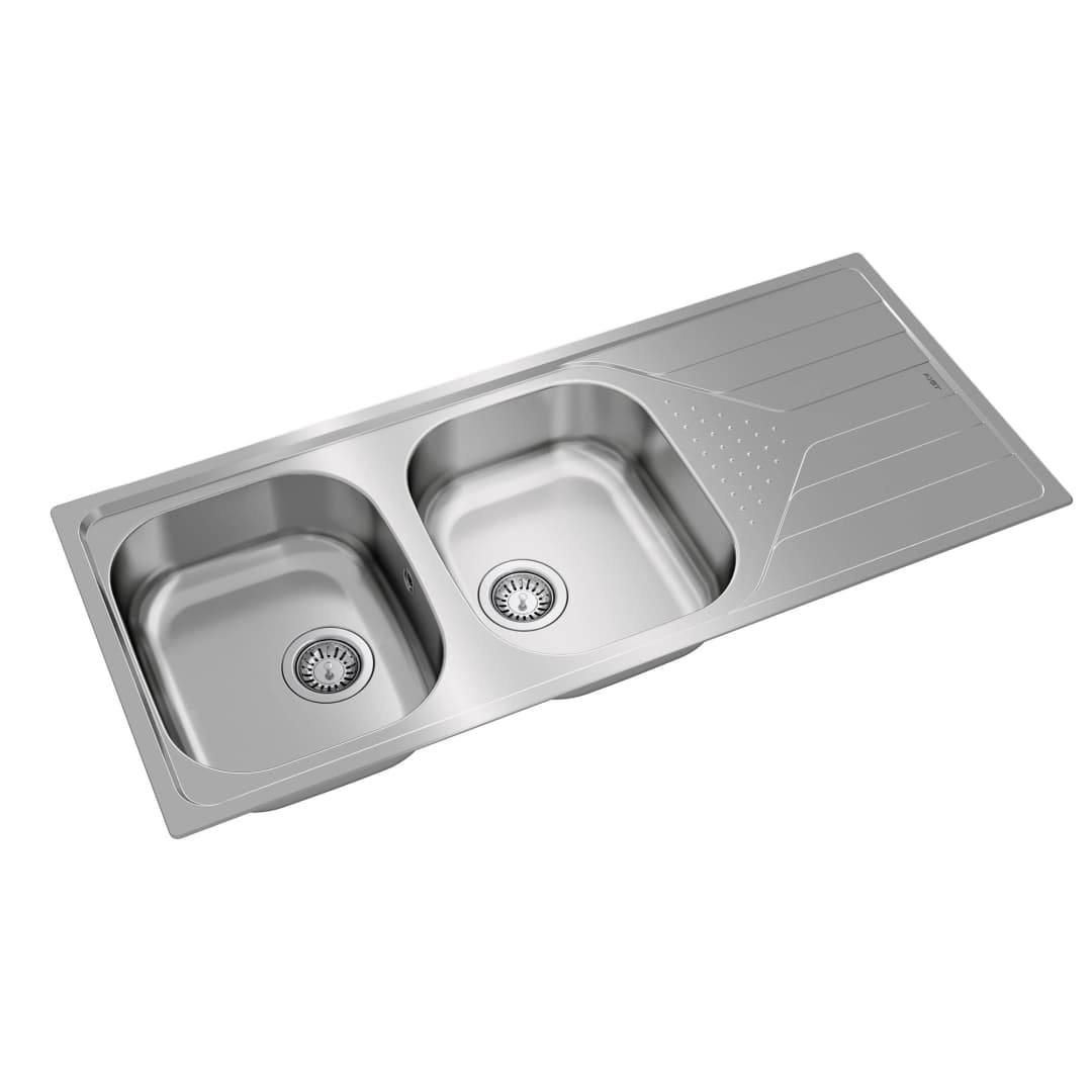 Lavaplatos Universe 2 Cubetas Y Escurridor Acero Inoxidable 1160x500x170 mm