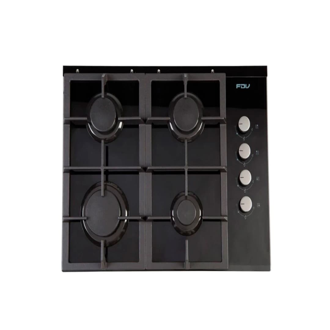 Encimera a Gas Natural FDV Crystal Negro 60