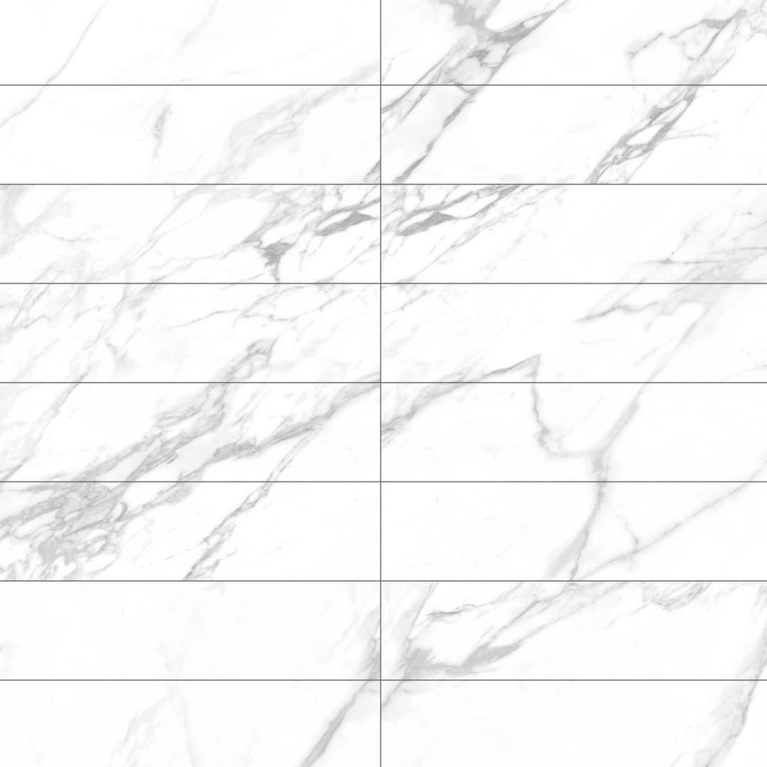 Porcelanato Prestige Blanco Pulido Tipo Mármol 15x60 cm