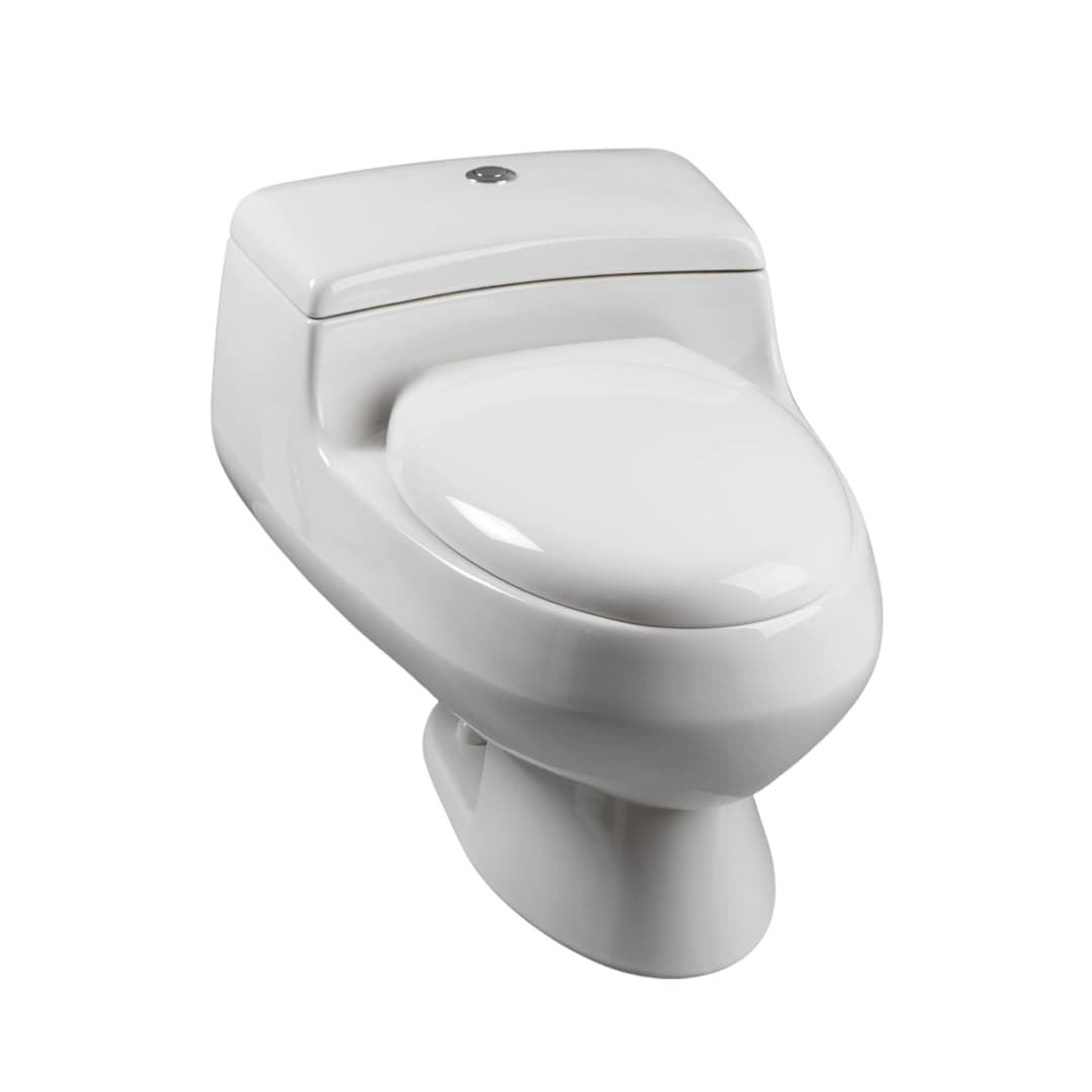 WC Cadet One Piece Descarga Piso con Tapa Asiento y Fijaciones Blanco