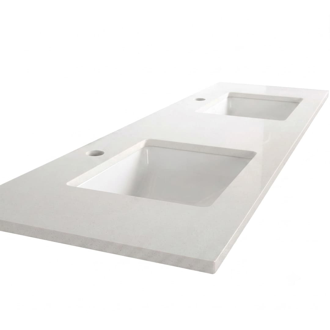Cubierta Doble Rain para Mueble de Baño 1800 mm Blanco