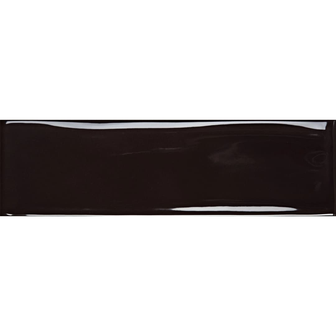 Cerámica Muro Vivant Negro Brillante 7x24 cm