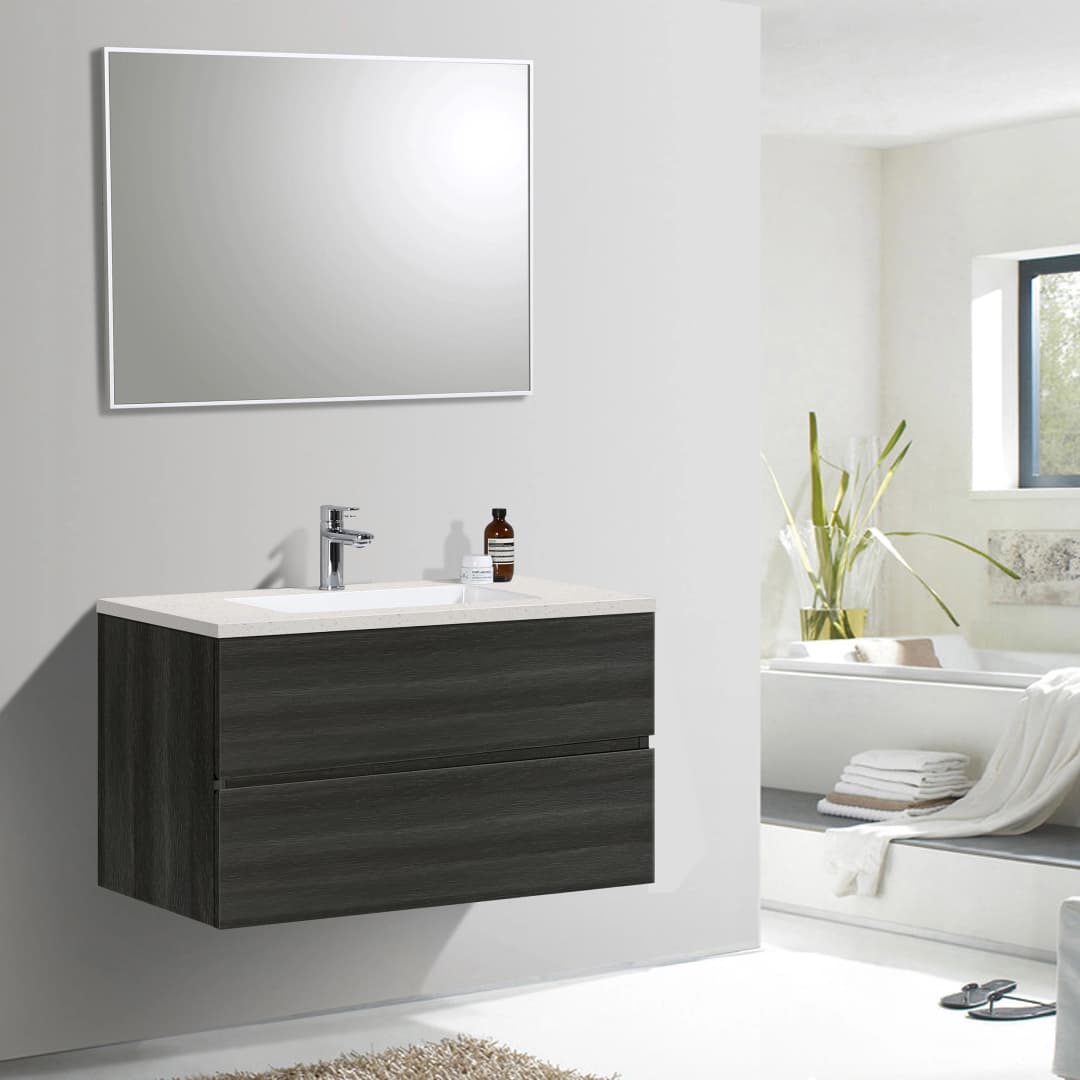 Mueble de Baño Rain con Lavamanos 900 mm Graph Oak