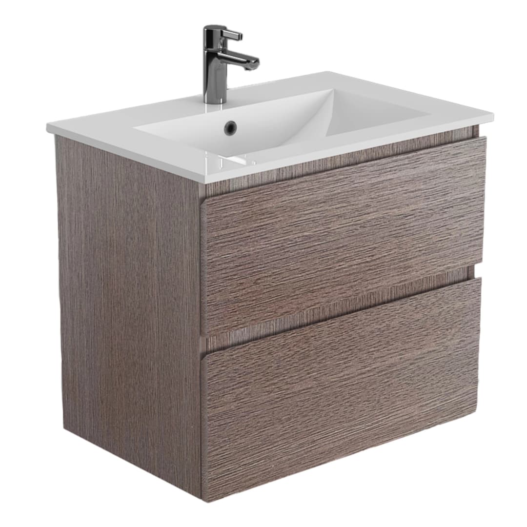Mueble de Baño Delfos con Lavamanos 900x450x600 mm 2 Cajones Greywood