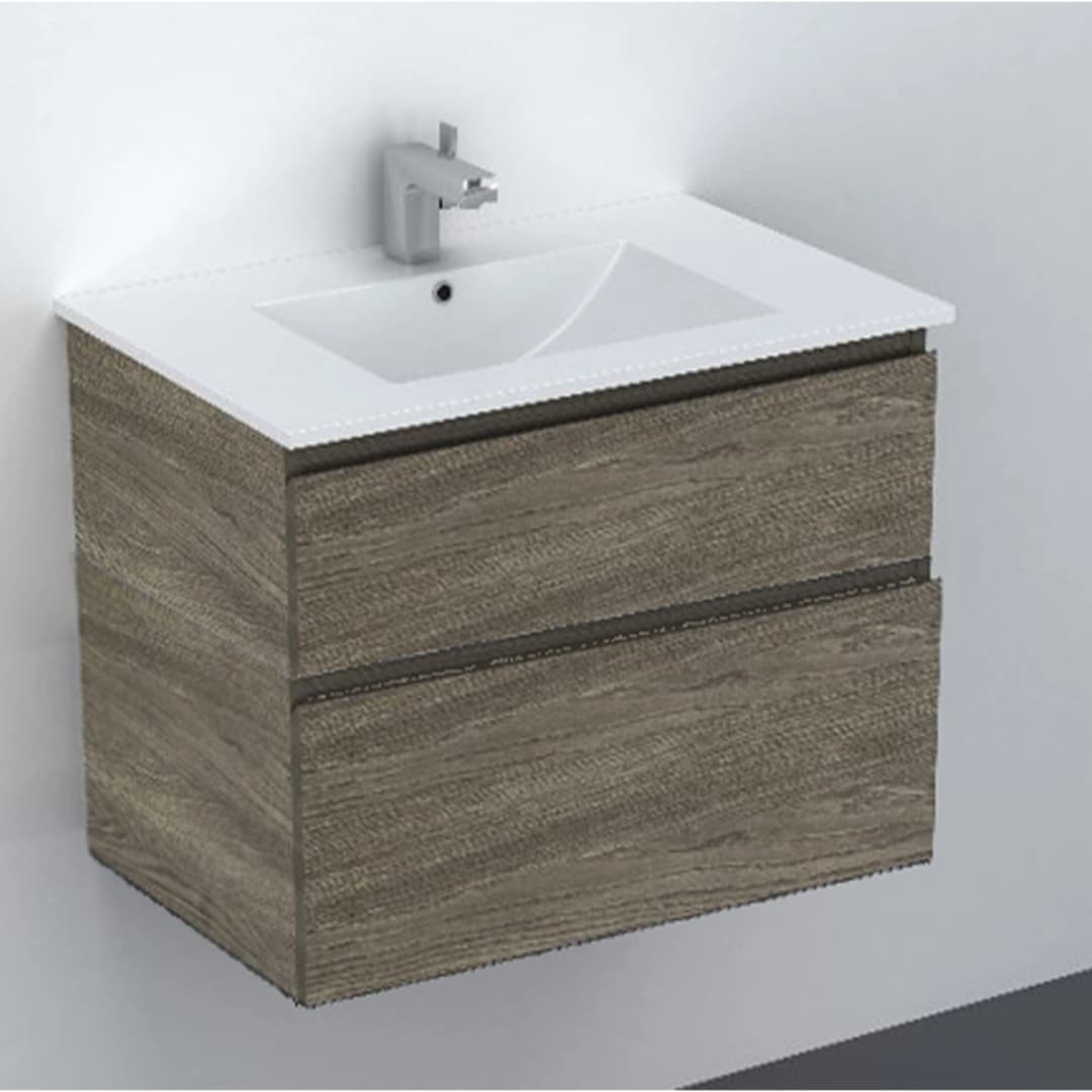 Mueble de Baño Delfos con Lavamanos 600x450x600 mm 2 Cajones Cinder