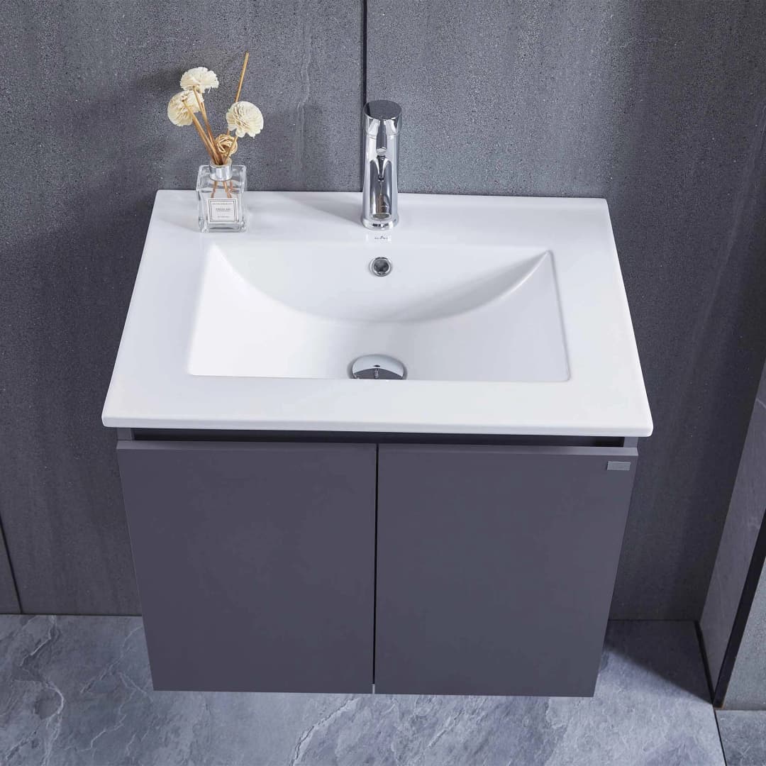Mueble de Baño Queen con Lavamanos 500 mm 2 Puertas Silver Grey