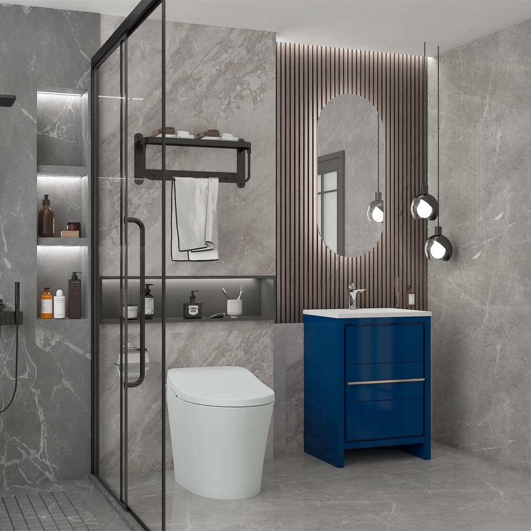 Mueble de Baño Avant con Lavamanos 600x496x810 mm 2 Cajones Deep Blue
