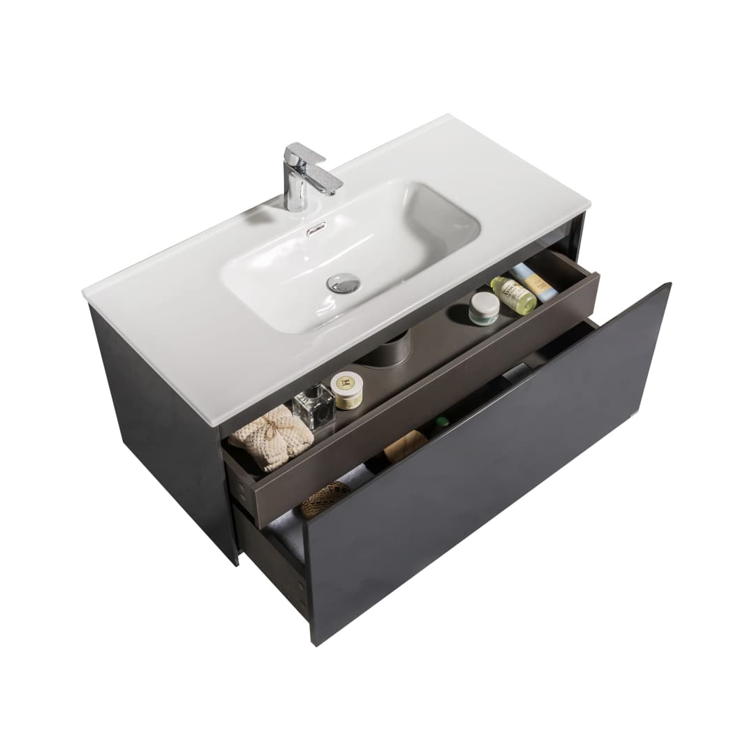 Mueble de Baño Box con Lavamanos 1000x455x450 mm Blanco