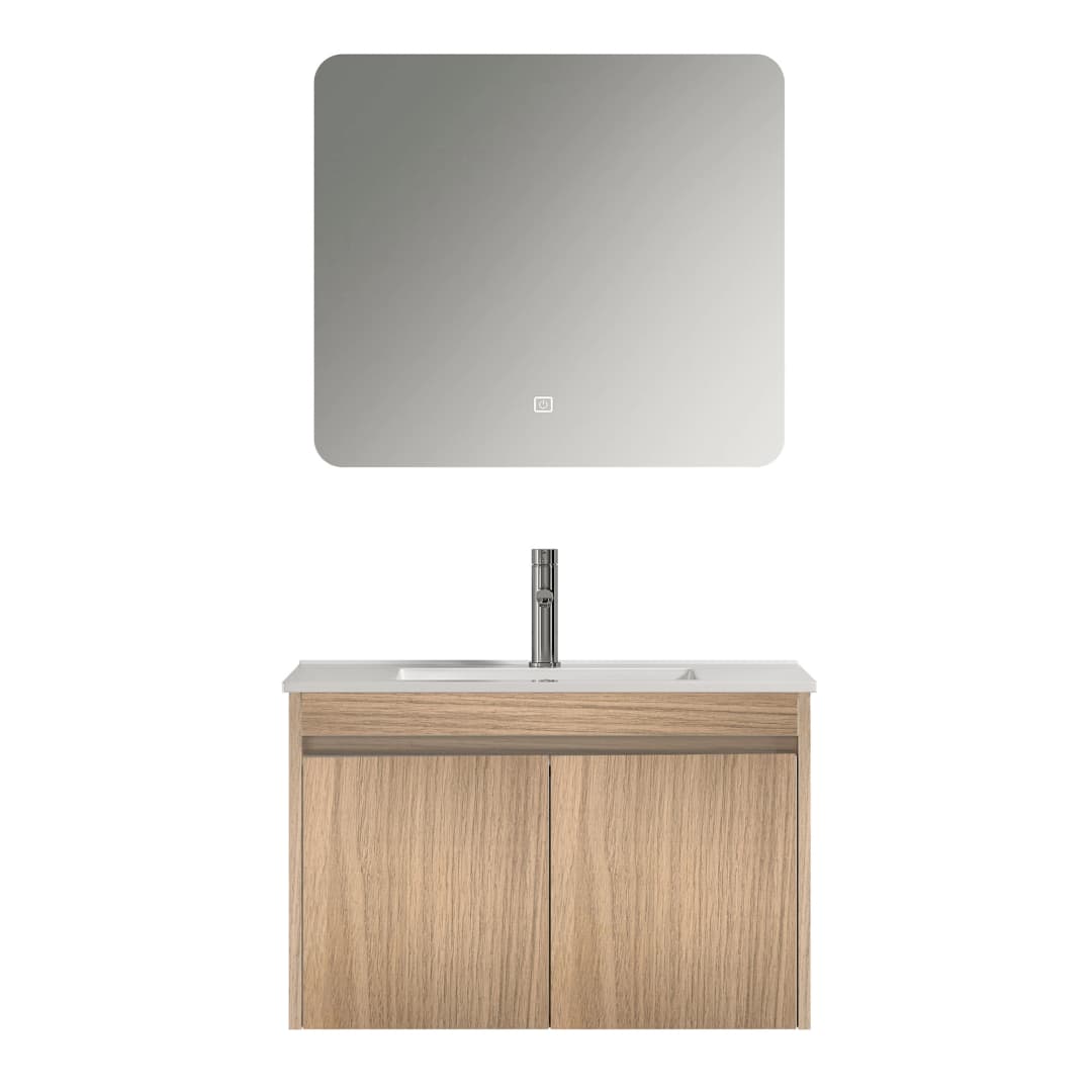 Mueble de Baño Nepal con Lavamanos 800x470x495 mm 2 Puertas Light Oak