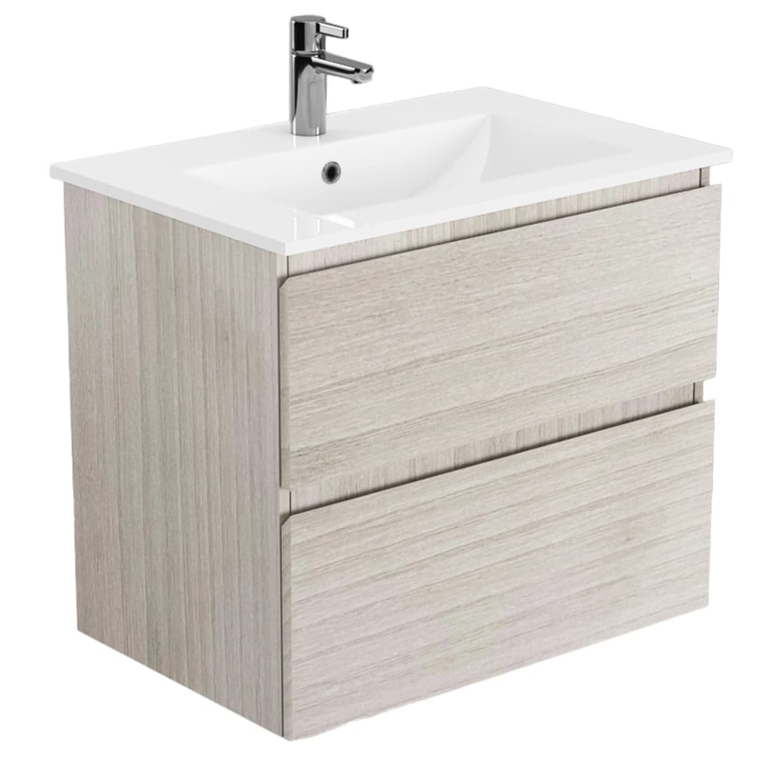 Mueble de Baño Delfos con Lavamanos 800x450x600 mm 2 Cajones Danish Oak
