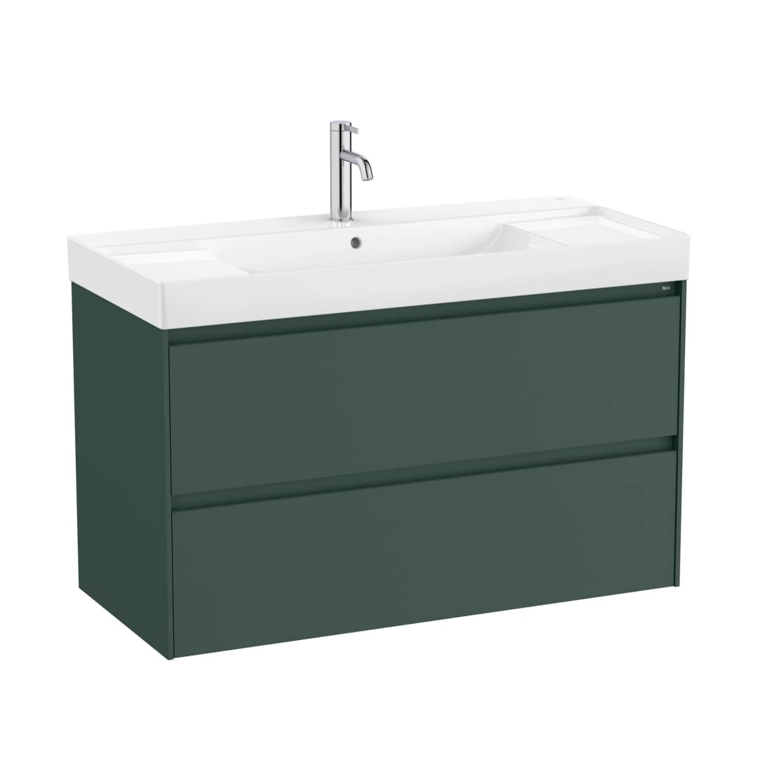 Mueble de Baño Ona con Lavamanos 1000x460x654 mm 2 Cajones Verde Mate