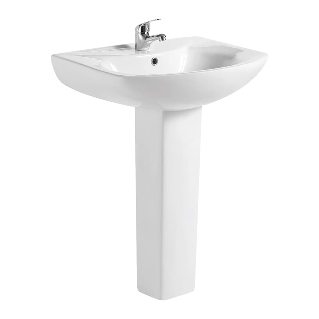 Lavamanos Con Pedestal Milos Blanco 650x530x850 mm