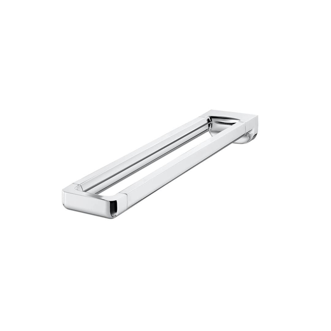 Toallero Tempo de Barra Doble Zamak Blanco 42x8x4.6 cm