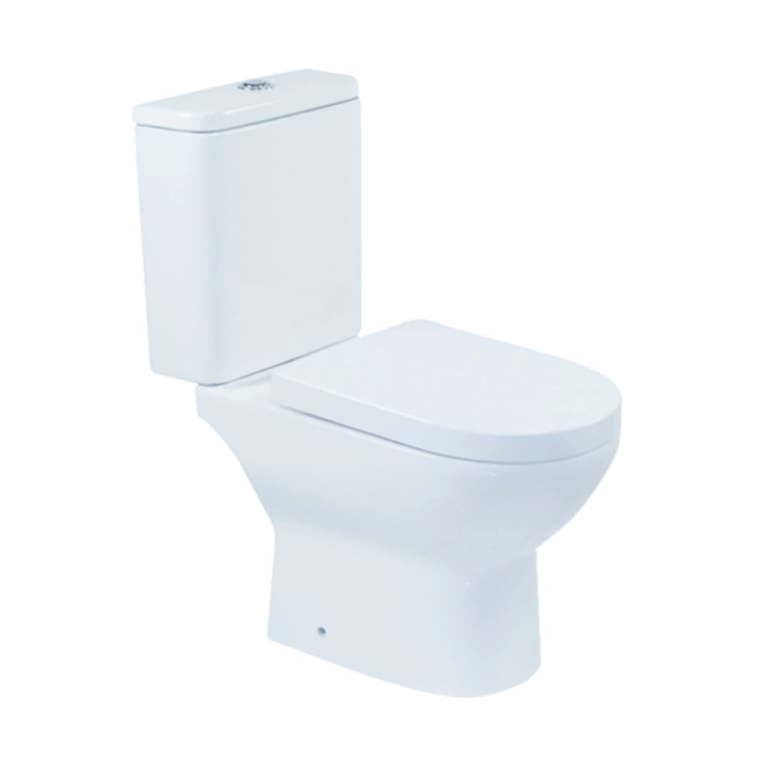 WC Two Piece Atenas-n Rimless Descarga a Muro 180 mm