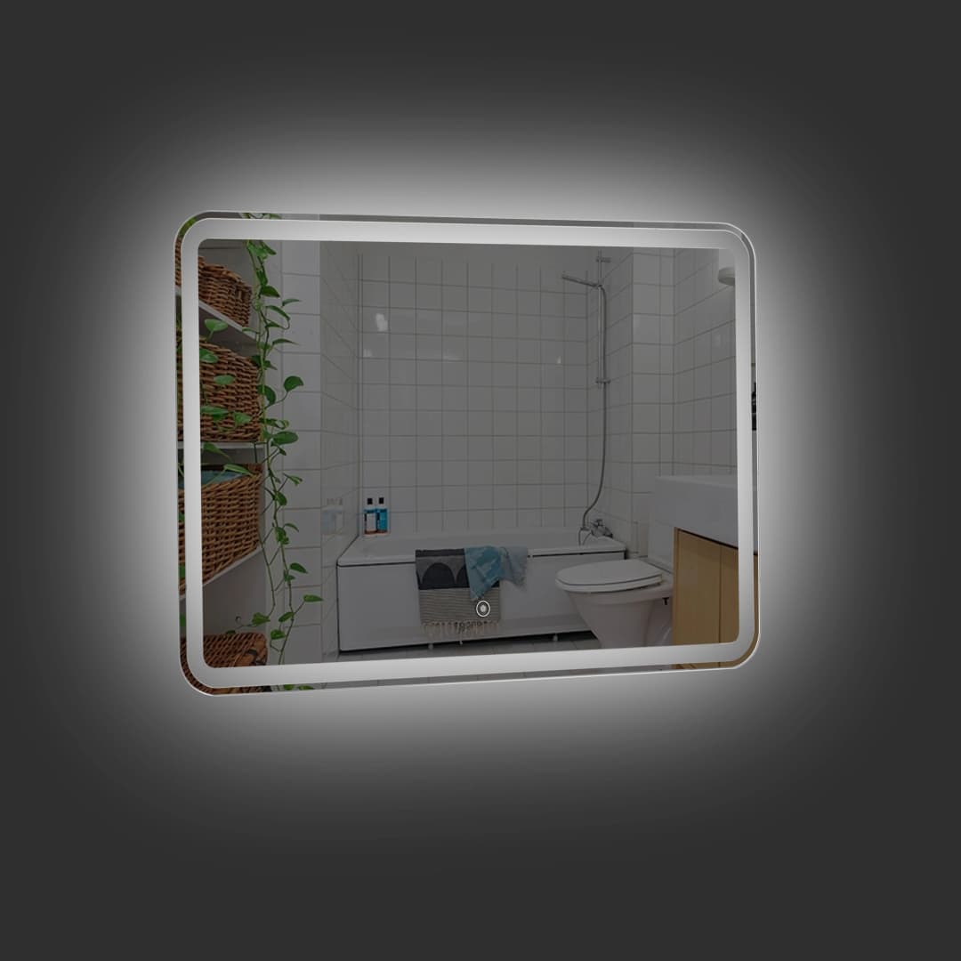 Espejo Genius Rectangular Led Cromado 100x70x3 cm