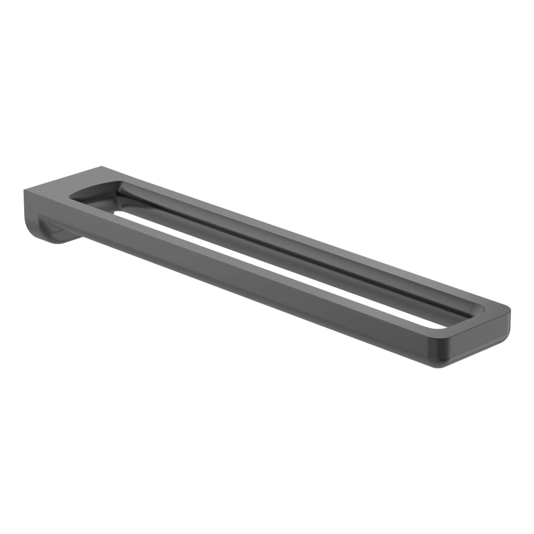 Toallero Tempo de Barra Doble Metal Negro 42x8x4.6 cm