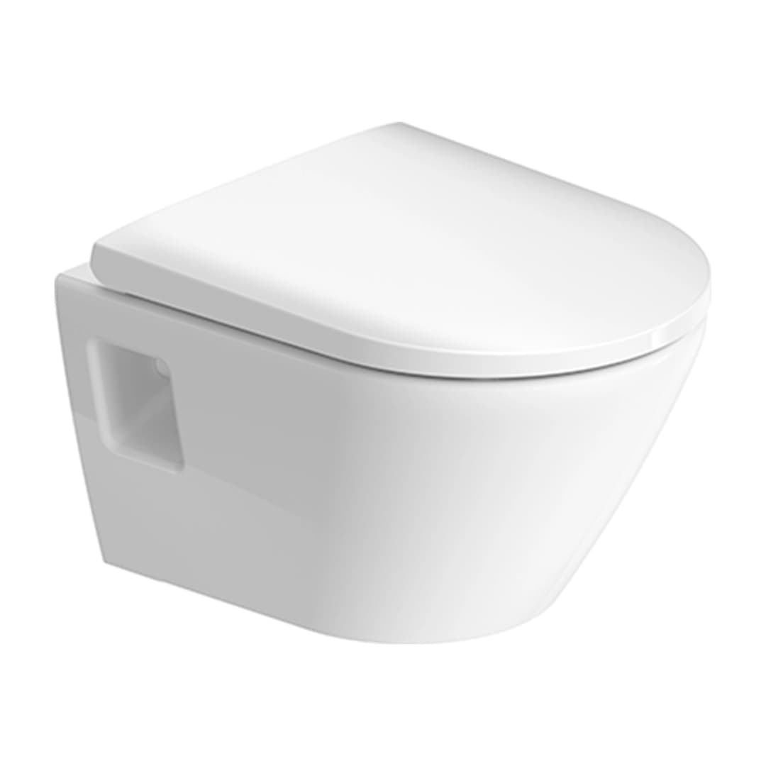WC Suspendido D-Neo Rimless Descarga a Muro 180 mm