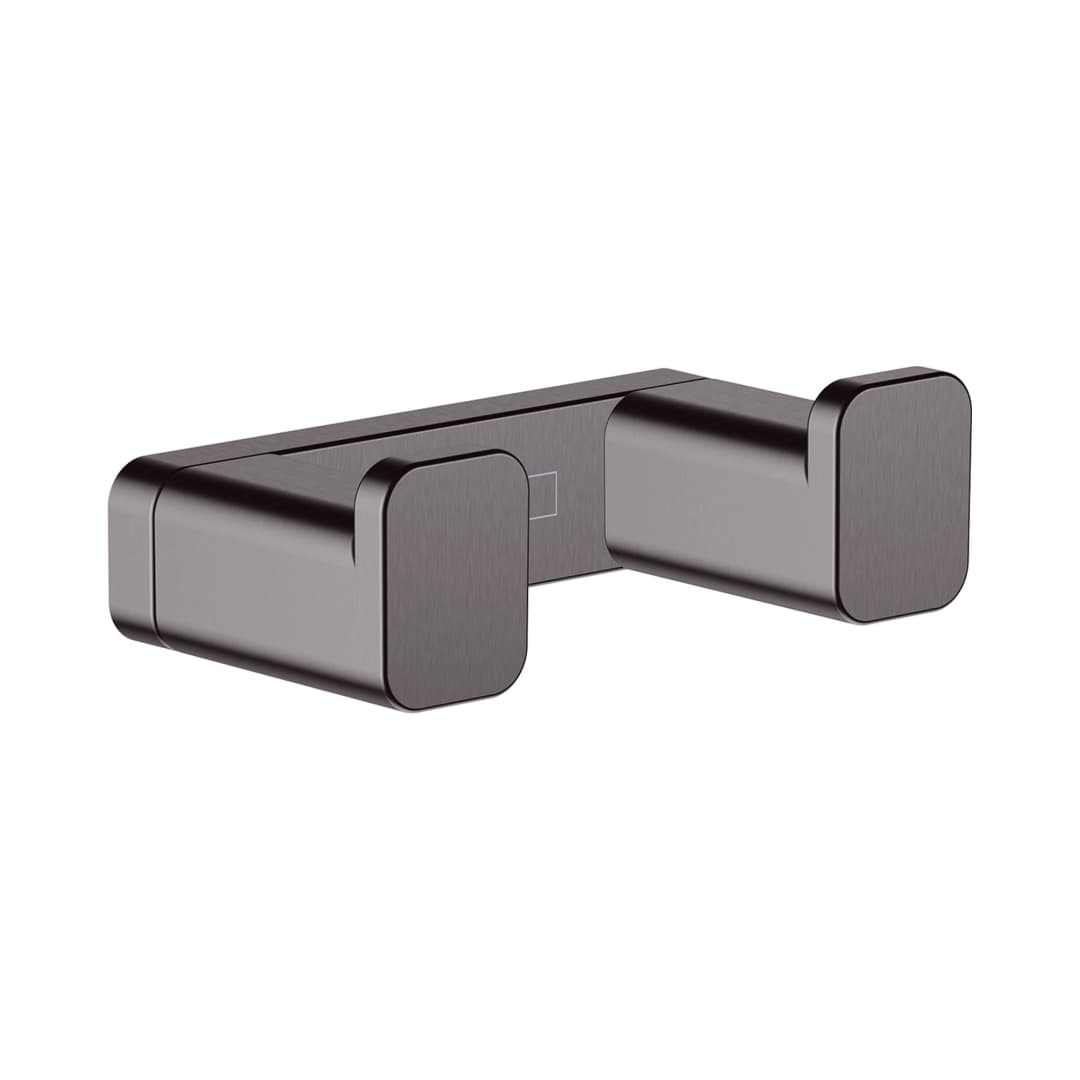 Percha Addstoris Doble Metal Grafito 6.6x3.6x2.1 cm