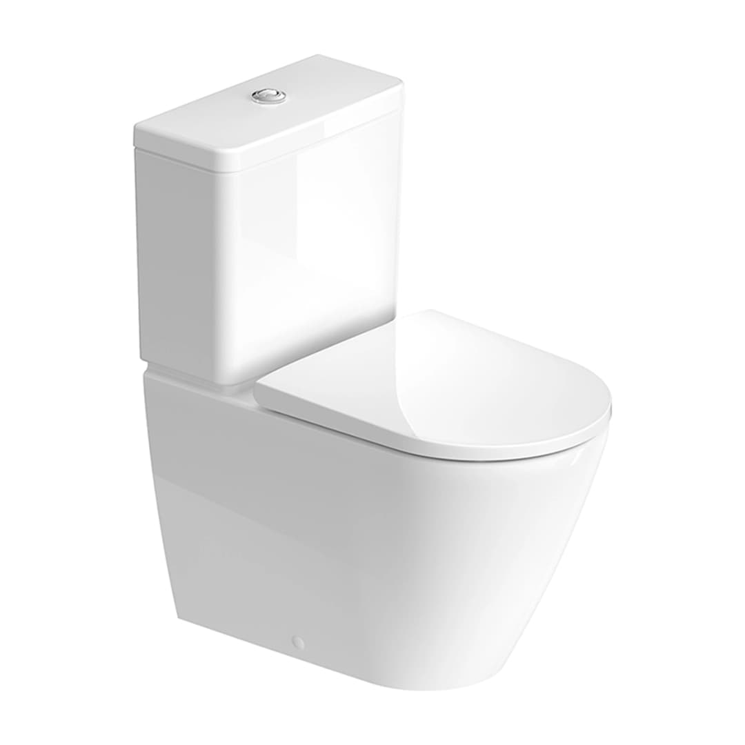 WC Two Piece D-Neo Rimless Descarga a Piso 210 mm