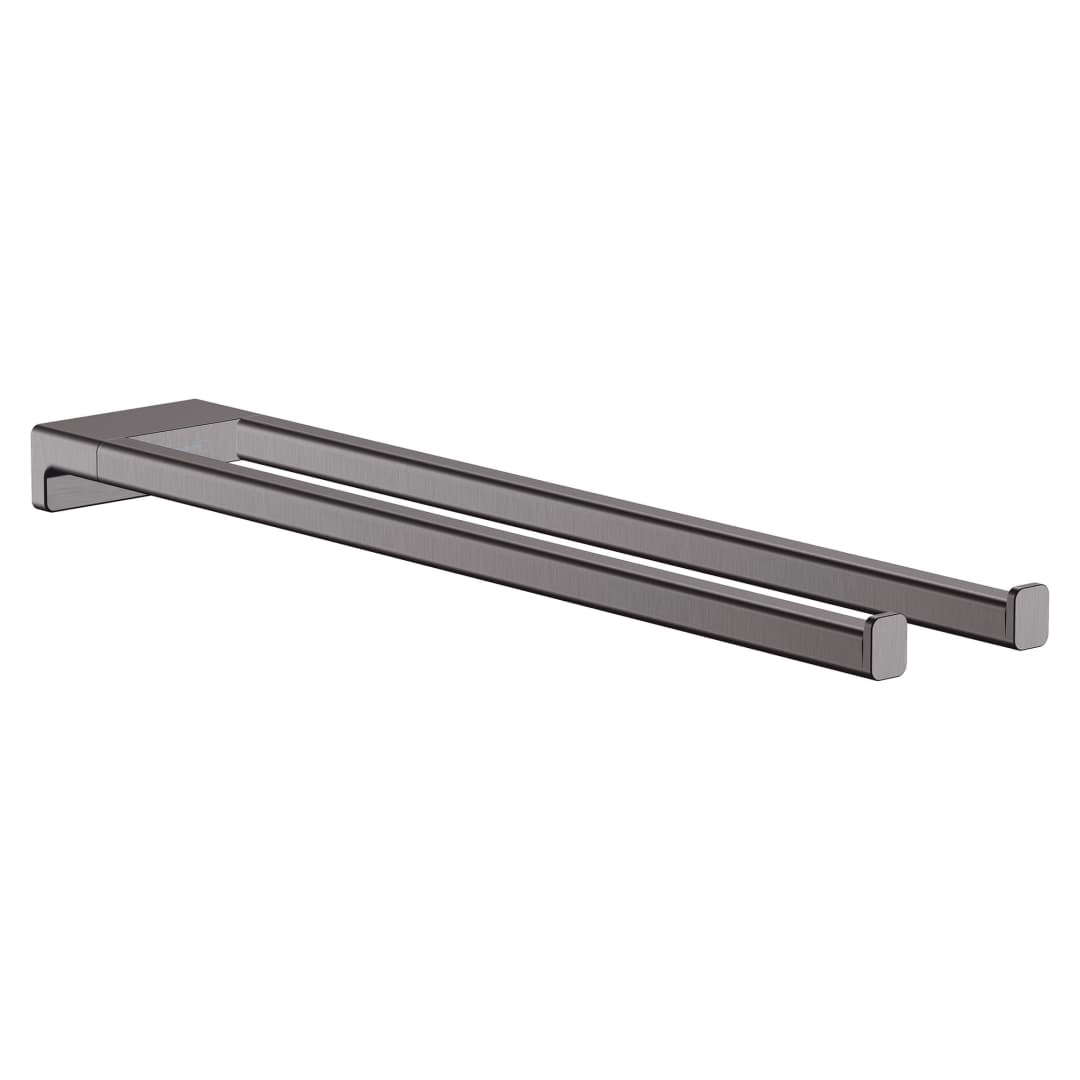 Toallero Addstoris de Barra Doble Metal Grafito 8x44.5x3.2 cm