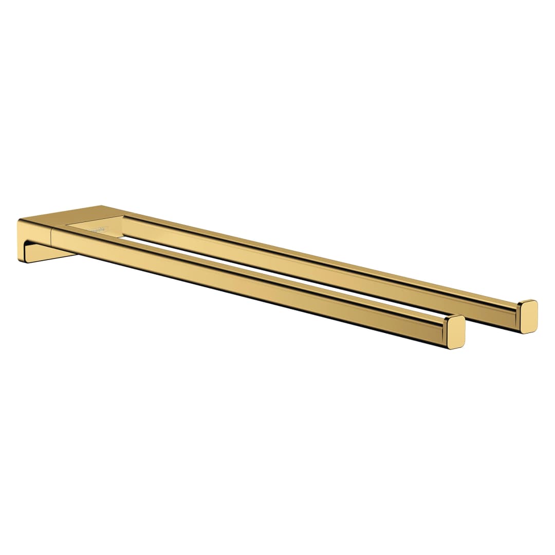 Toallero Addstoris de Barra Doble Metal Dorado 8x44.5x3.2 cm