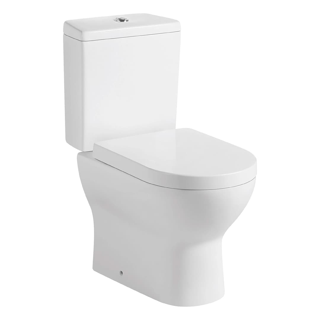 WC Two Piece Atenas-n Rimless Descarga a Piso 300 mm