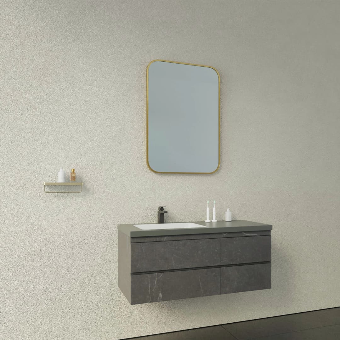 Espejo Zia Rectangular Dorado 100x70 cm