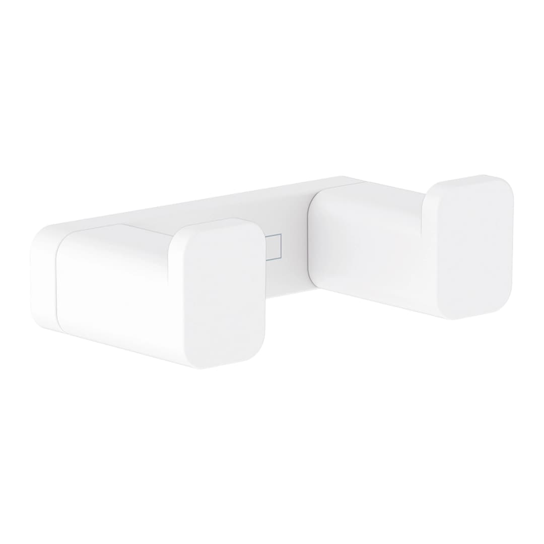 Percha Addstoris Doble Metal Blanco 6.6x3.6x2.1 cm