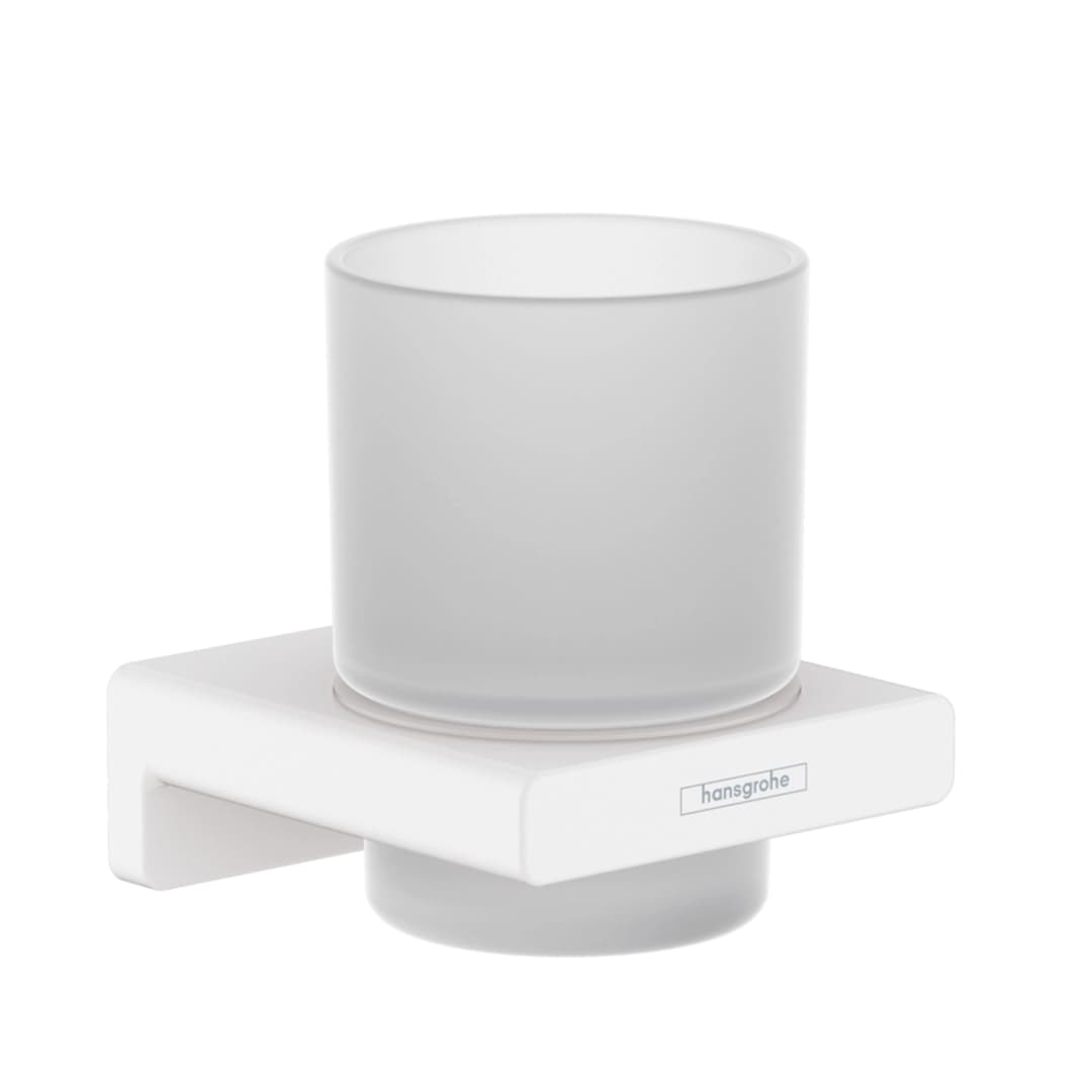 Portavaso Addstoris Vidrio y Metal Blanco 8.1x9.1x9.4 cm