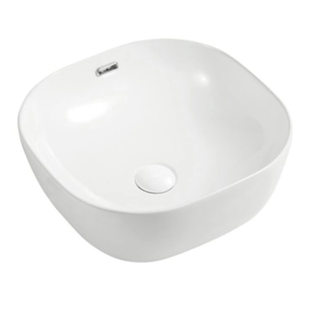 Lavamanos Attis 420x420x160 mm Con Rebalse Blanco