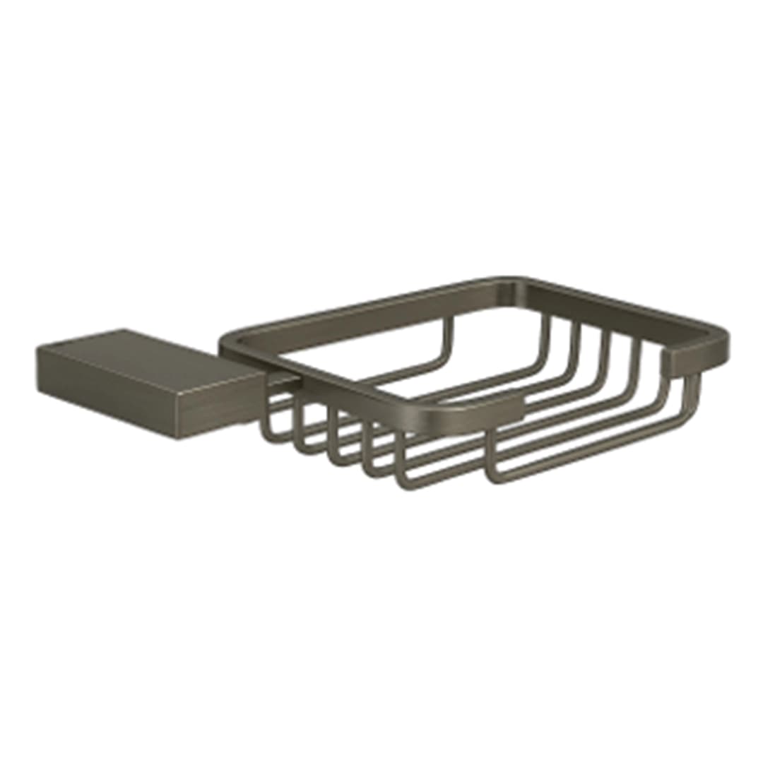 Jabonera Asis Rejilla Zinc Grafito 16.5x9x3 cm