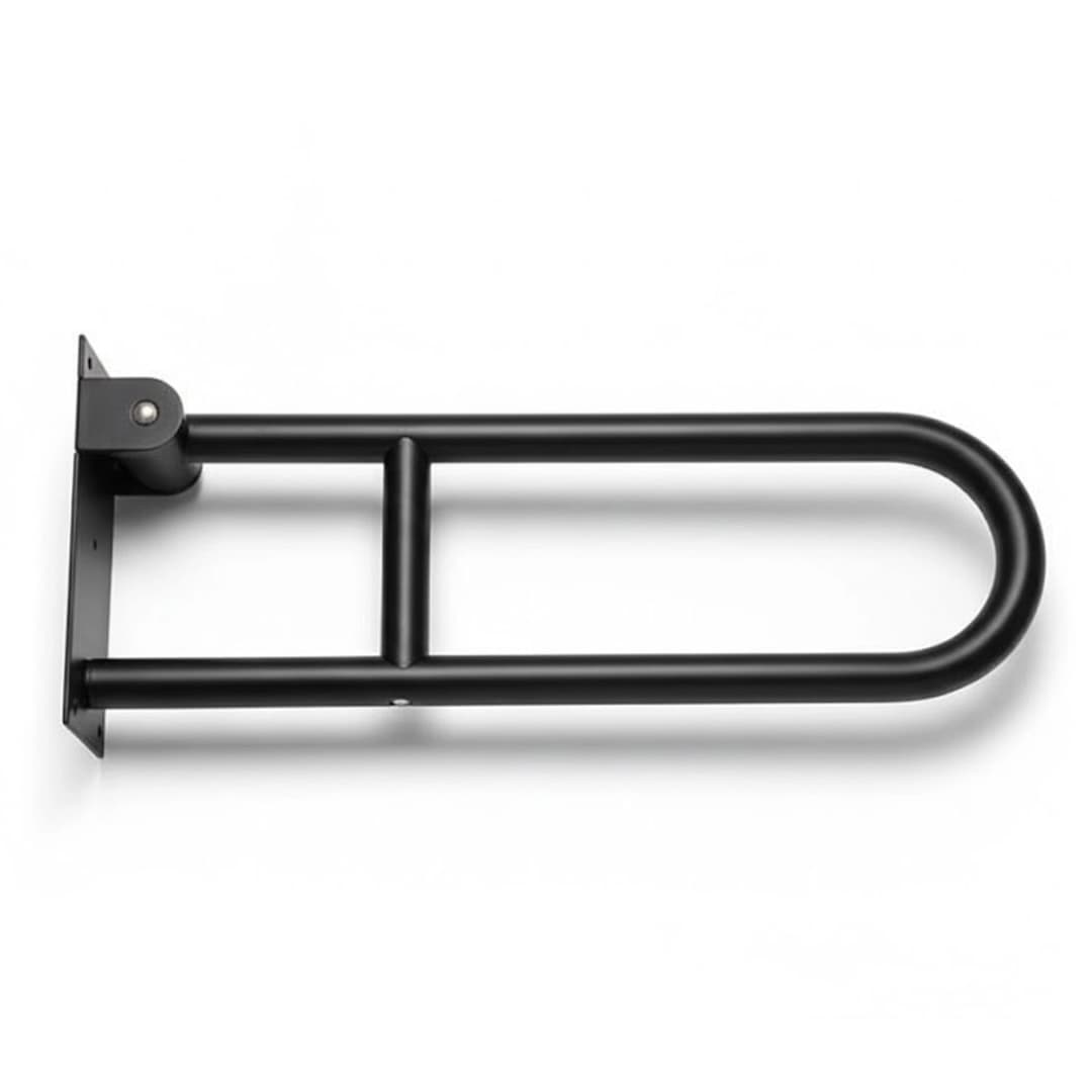 Barra De Seguridad Global Abatible 60 cm Negro Mate