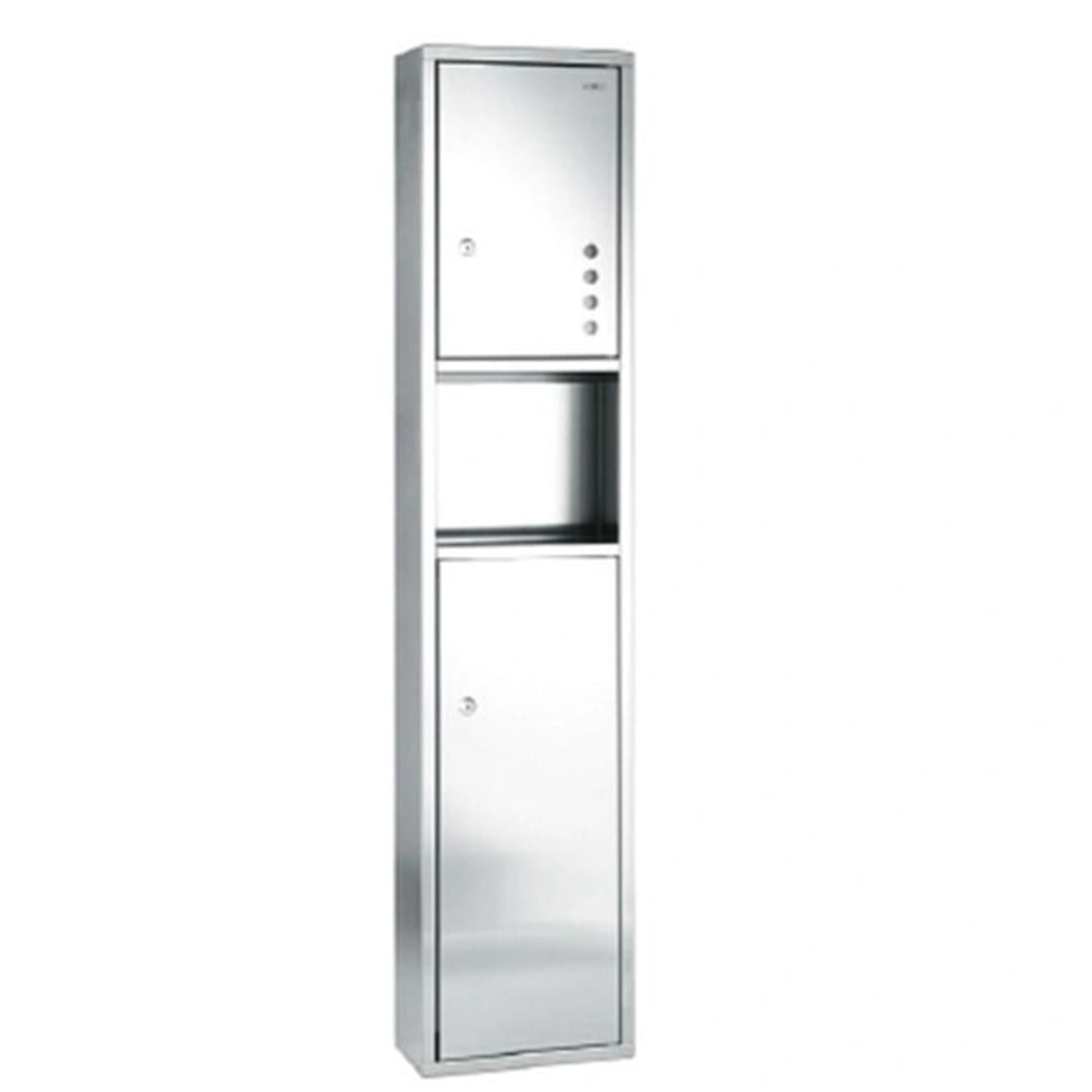 Basurero Public Acero Inoxidable 304 13.8x30x140 cm