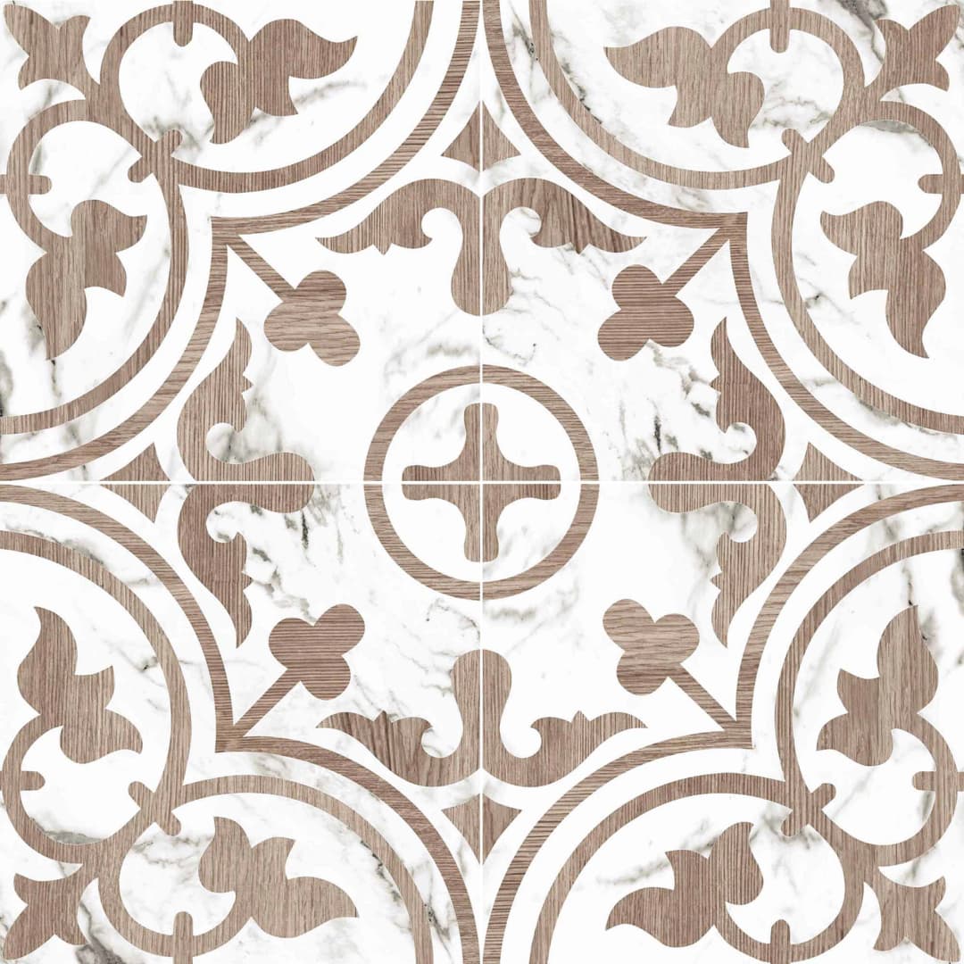 Porcelanato Loire Noce Blanco Mate 25x25 cm