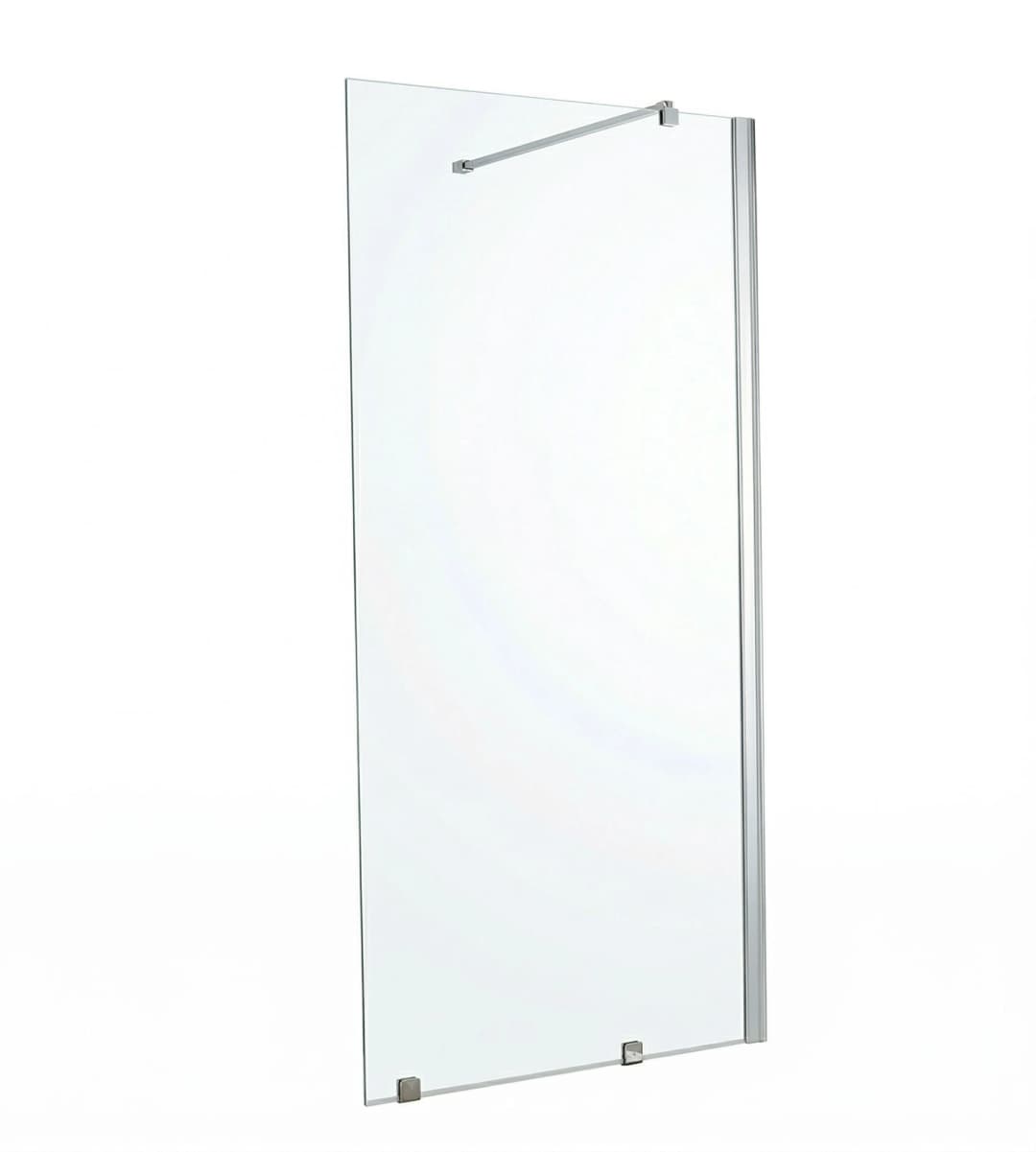Mampara Ducha Style Fija Vidrio Templado Cromada 800x1980 mm