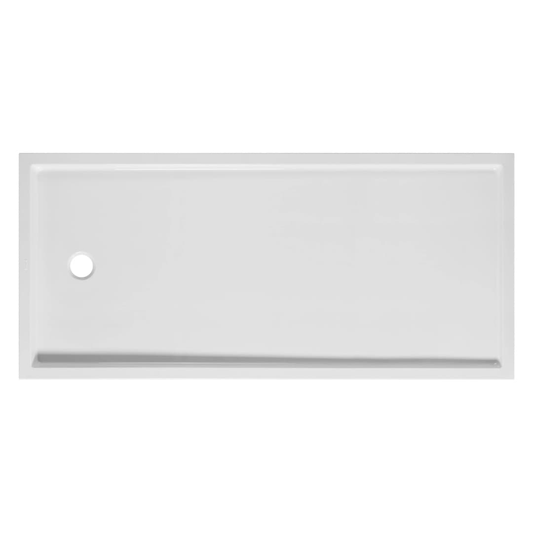 Receptáculo Blanco Piano Sin Antideslizante 130x80 cm