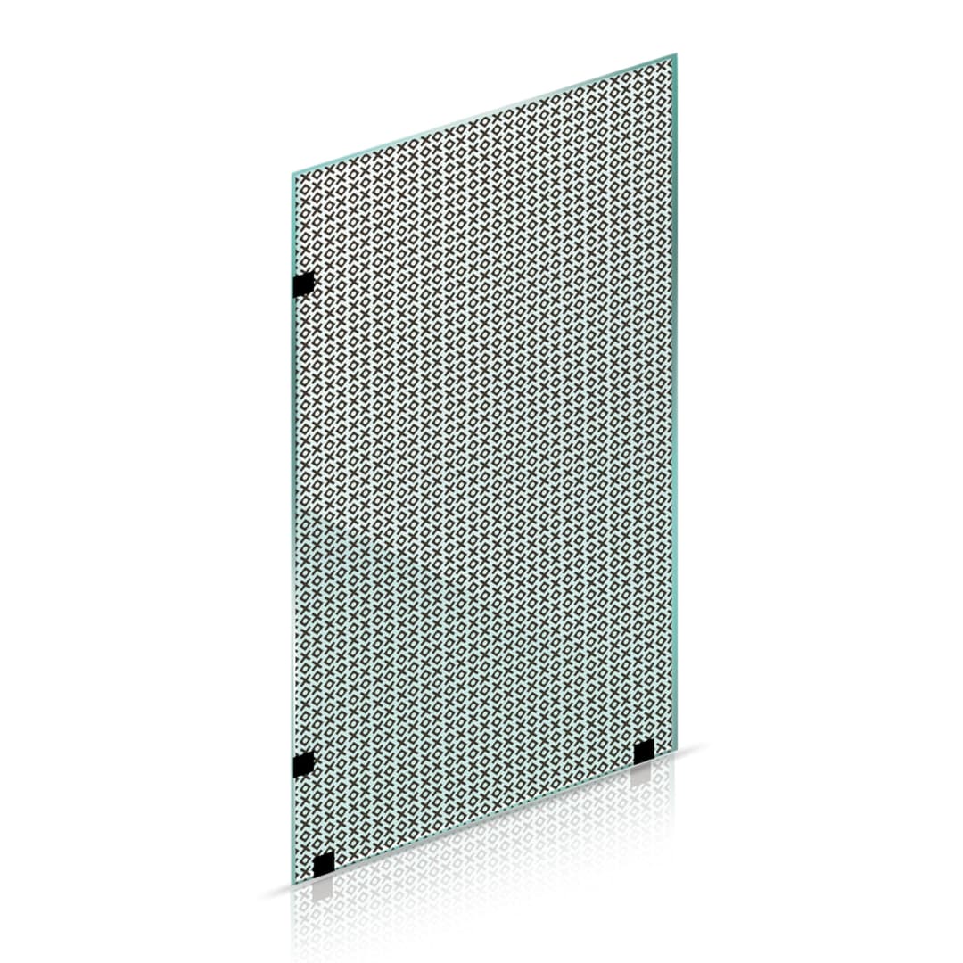 Mampara Ducha Fija Varena Vidrio Templado Negro Mate 1000x1900 mm