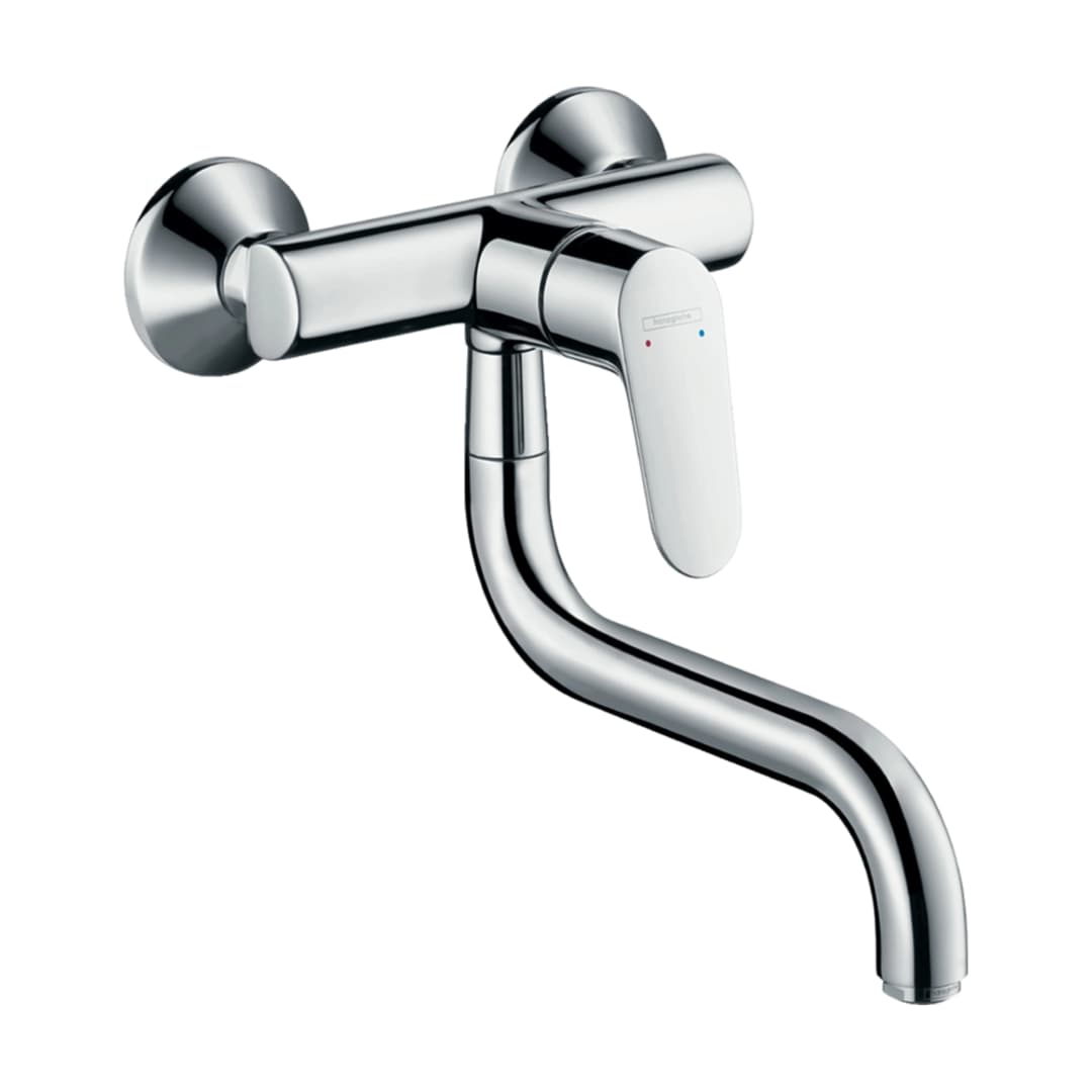 Grifería Cocina Focus M41 Muro 1 Jet 31825000 Cromo