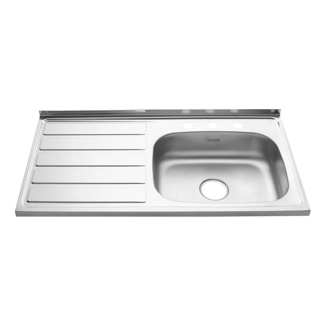 Lavaplatos Socoda 1 Cubeta y Escurridor Acero 1000x510x150 mm