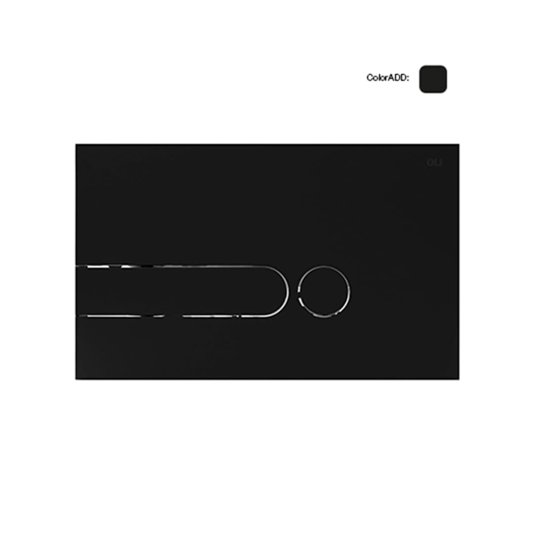 Placa De Accionamiento Iplate Doble Negra 265x190x6 mm