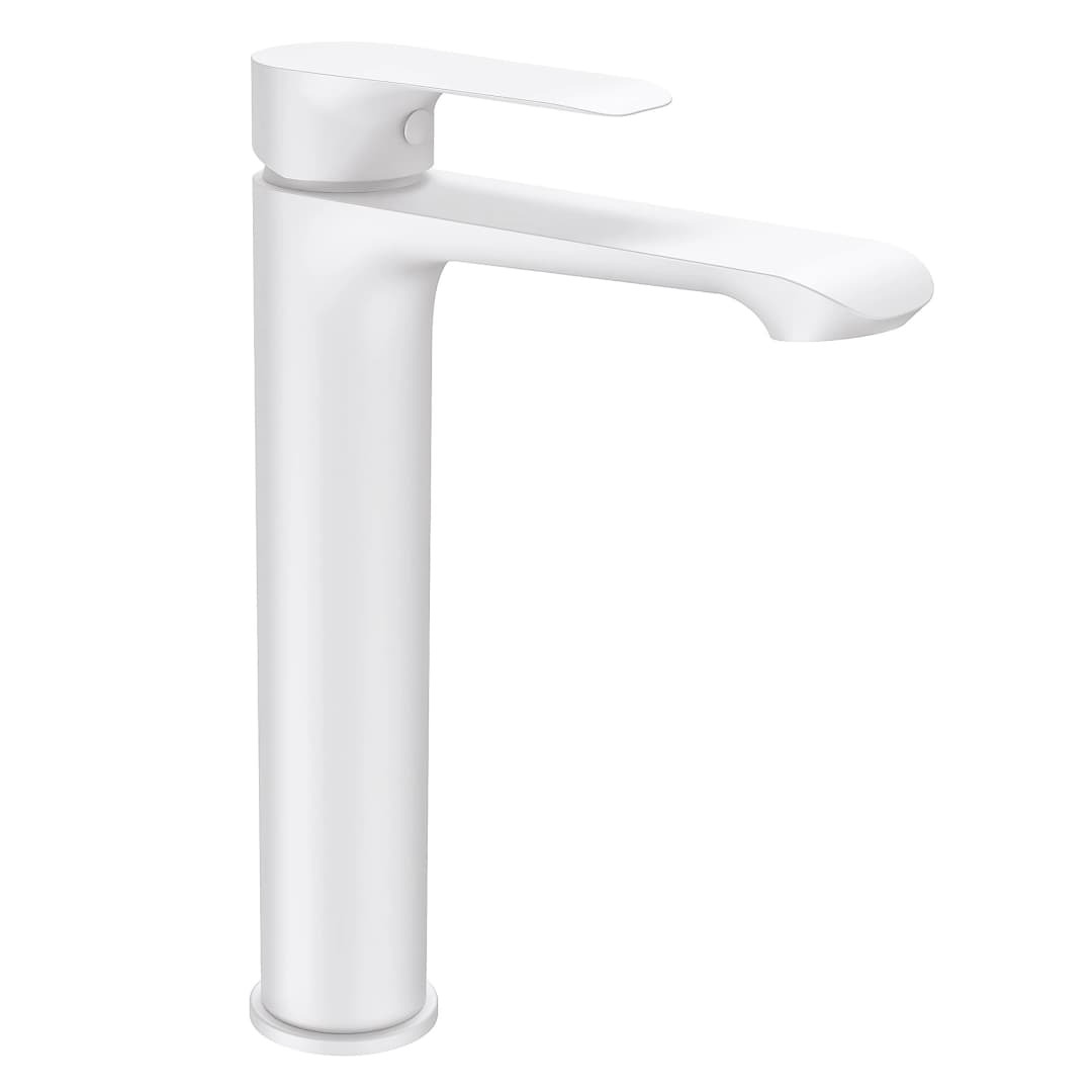 Grifería Lavamanos Urban Alta 22 cm Blanco Mate