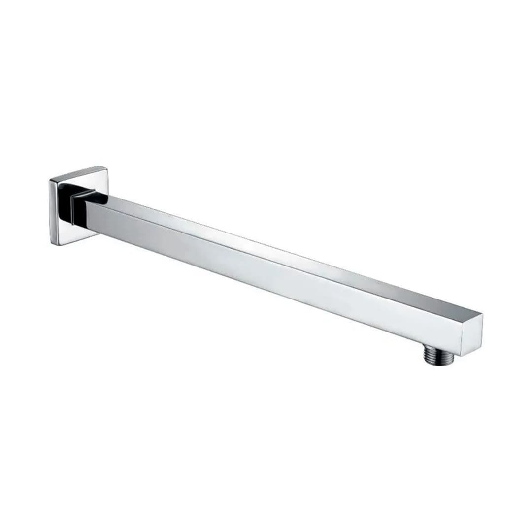 Brazo Ducha a Muro Cuadrado Cromado 400 mm