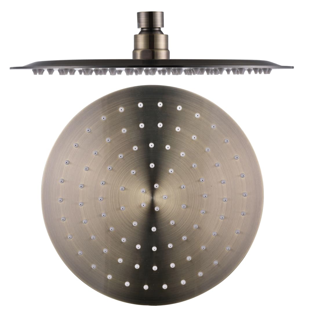 Plato Ducha Urban Redondo 25 cm 1 Jet sin Brazo Antique Bronze