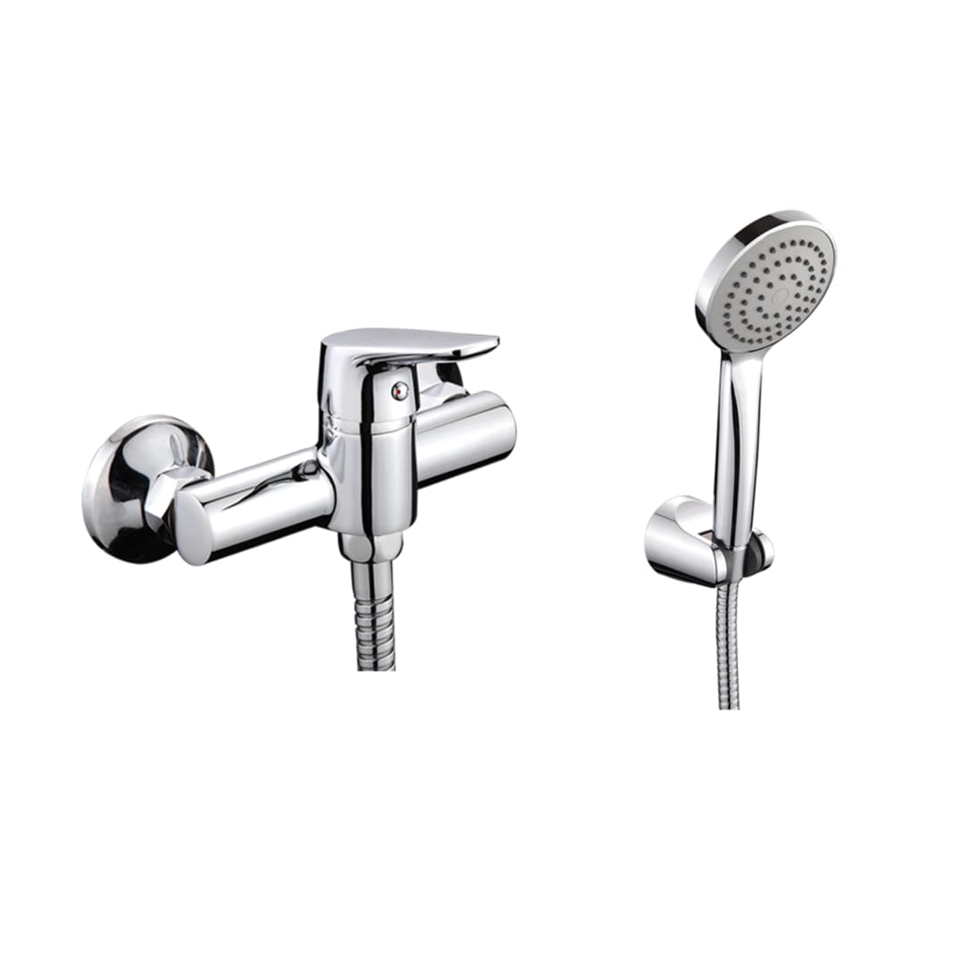 Grifería Ducha Concept-N Expuesta C/Ducha Fono, Flexible, Soporte Cromado