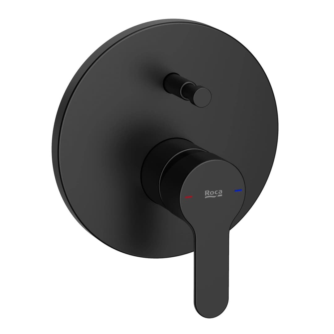 Mezclador Monomando Empotrado 2 Vías L20 Negro Mate 100x160x160 mm