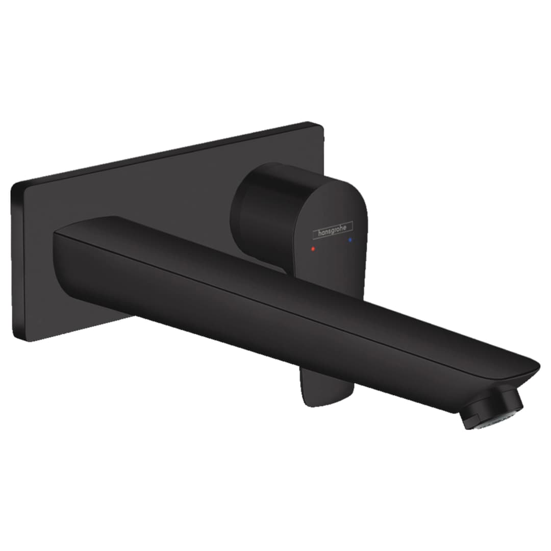 Grifería Lavamanos Talis E Muro 23 cm C/Desagüe 71734670 Negro Mate