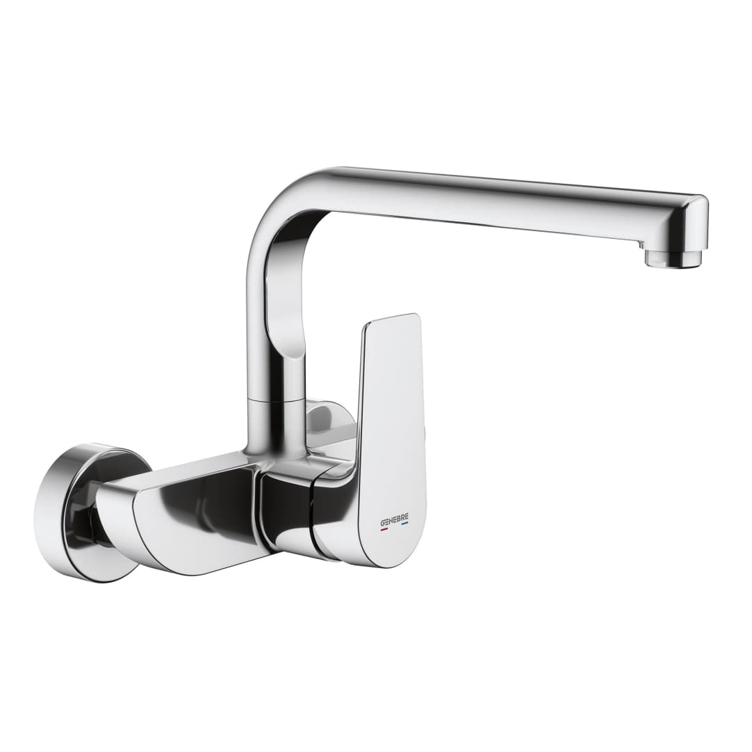 Grifería Lavamanos Koral Muro 22 cm S/Desagüe Cromada