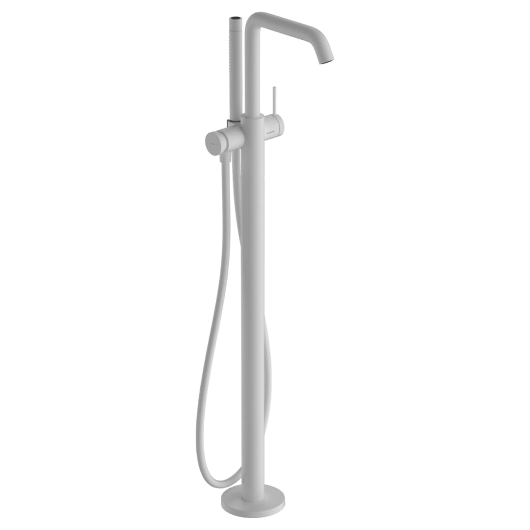 Grifería Tina Pie Tecturis S con Set Soporte Ducha 73440700 Blanco Mate