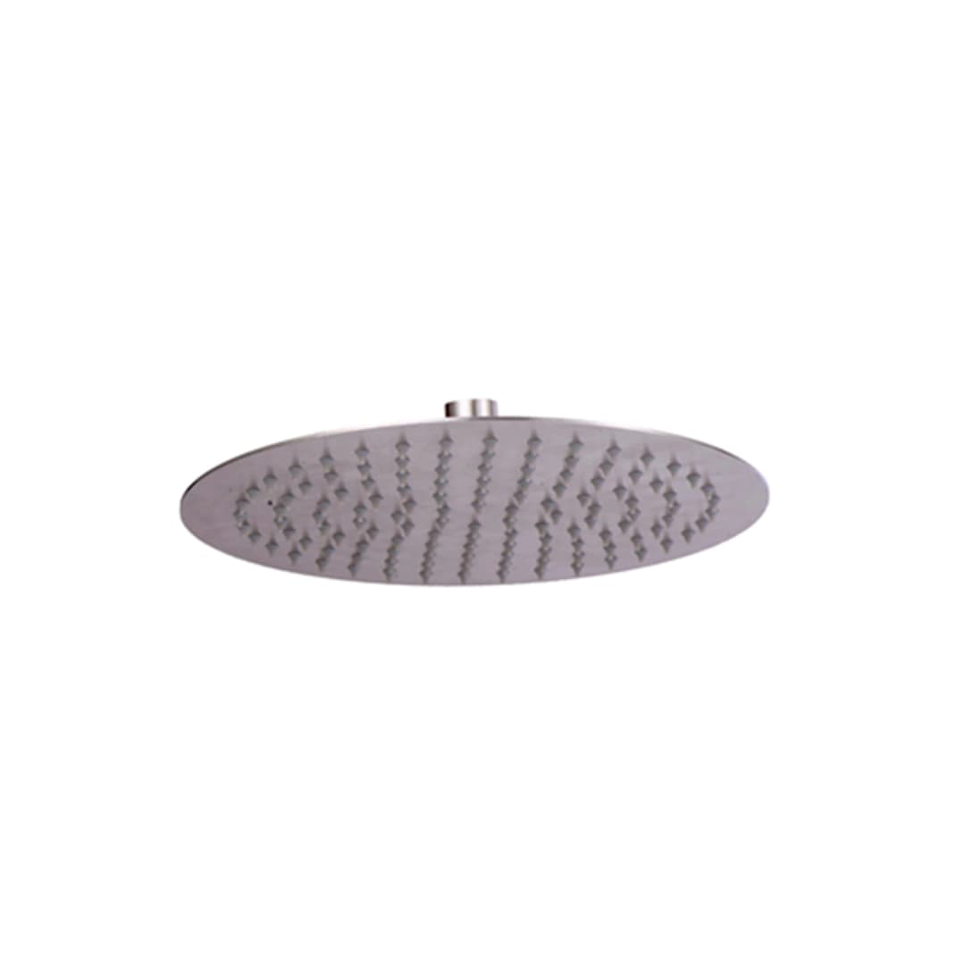 Plato Ducha Luxor Redondo 25 cm 1 Jet S/Brazo Brushed Nickel